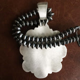 Large Statement 9-Stoned Desert Lavender Flower Pendant with Navajo Beads