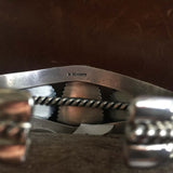 Beautiful Handmade Sterling Silver 3-Stone Carico Lake Turquoise Bracelet