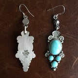 Handmade Classy Stamped Sterling Silver Campitos Varied Cluster Earrings