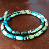 16" Mixed Length Damele Turquoise Beaded Necklace Cut to Perfection