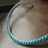 Natural Sleeping Beauty Sterling Choker Necklace One of a Kind Treasure