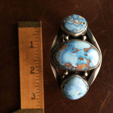 Beautiful Handmade Sterling Silver 3-Stone Desert Lavender Bracelet