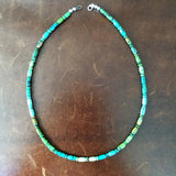 16" Mixed Length Damele Turquoise Beaded Necklace Cut to Perfection