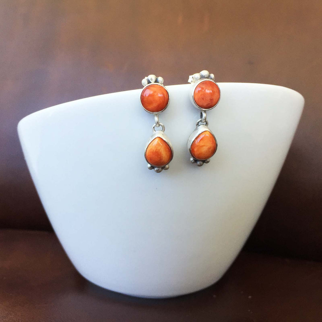 Orange Pop outlet Sterling Silver Orb Earrings - E1892