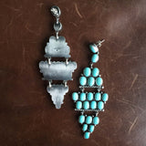 Large Statement Seagreen Campitos Medium Cluster Chandelier Earrings