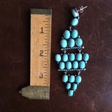 Large Statement Seagreen Campitos Medium Cluster Chandelier Earrings