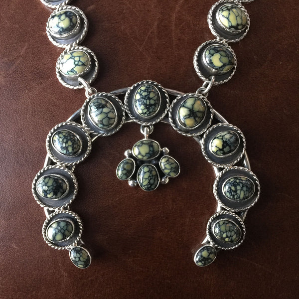 Small Handmade Sterling New Lander Naja Necklace Signed Philbert Secatero