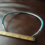 Natural Sleeping Beauty Sterling Choker Necklace One of a Kind Treasure
