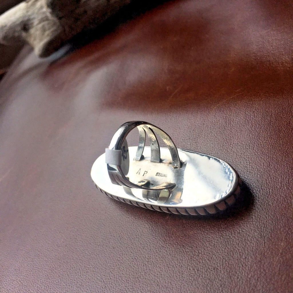 55Carat Genuine Black Onyx Ring - Sterling Silver Oval Stone, Chakra Healing, Sizes 4-12