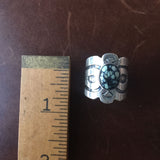 Handmade Sterling Silver Ring with Mini New Lander Signed G Spencer Size 6