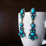 Elegant Gala Earrings Blue Topaz and Sleeping Beauty Handmade By Leo Feeney