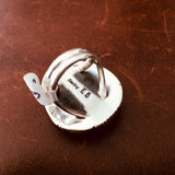 Handmade Sterling Silver Single Teardrop Gobi Desert Lavender Ring Size 6