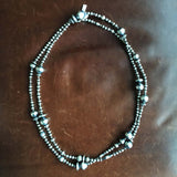 Beautiful 60 Inch Necklace Chain with Varied Size and Shape Navajo Beads