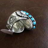 Beautiful Stamped Sterling Silver Mini Cluster Sleeping Beauty Band Ring Size 8