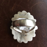 Beautiful Handmade Sterling Silver Desert Lavender Long Flower Ring Size 8