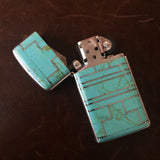 2.175" x 1.175" Turquoise Inlay Zippo Lighter
