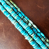 16" Mixed Length Damele Turquoise Beaded Necklace Cut to Perfection