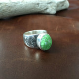 Handmade Carico Lake Turquoise Sterling Siver Ring Sz 7 By Annelise Williamson