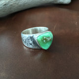 Handmade Carico Lake Turquoise Sterling Siver Ring By Sz 11 Annelise Williamson