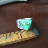 Handmade Carico Lake Turquoise Sterling Siver Ring By Sz 11 Annelise Williamson