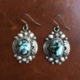 Garden of France New Lander Turquoise Earrings Signed Marvin McReeves