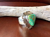Handmade Natural Carico Lake Turquoise Sterling Silver Ring Sz 9 Marita Benally