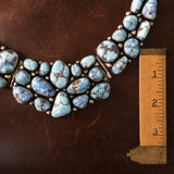 Beautiful Large Sterling Medium-Clustered Desert Lavendar Statement Necklace
