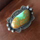 Handmade Royston Turquoise Statement Ring Signed by Michael Calladitto Size 9.5