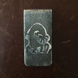 For Men 1" Native American Stamped Dancing Kokopelli Sterling Silver Money Clip