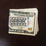 For Men 1.175" Navajo Stamped Sterling Silver Money Clip